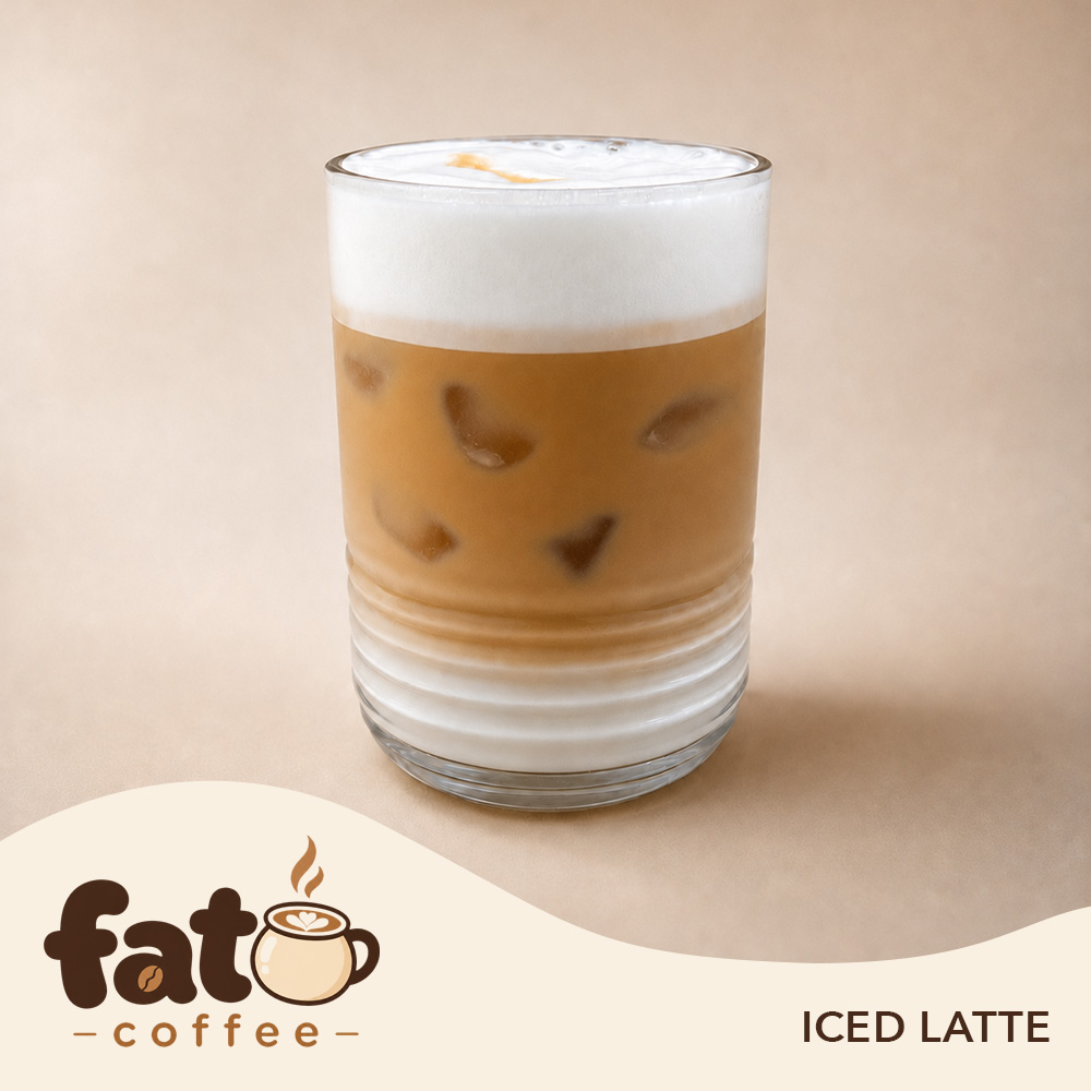 Freshly made iced latte